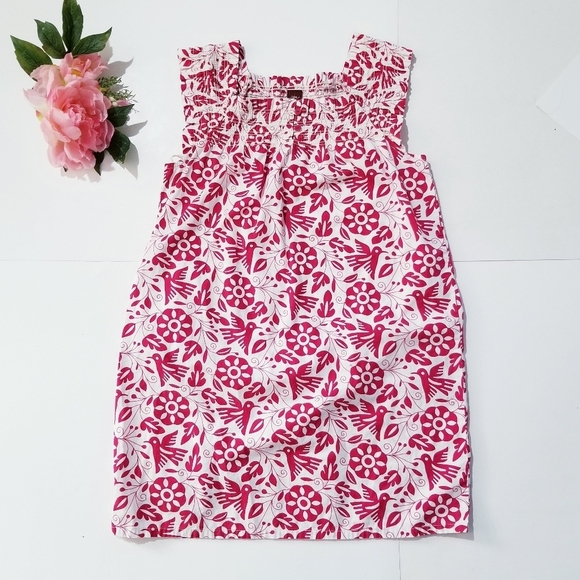 Tea Collection Other - Tea Collection Birds of Paradise Red Smocked Dress